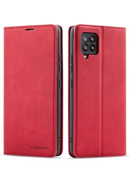 Fantasy Serisi Samsung Galaxy A12 Için Deri Telefon Kılıfı (Yurt Dışından)