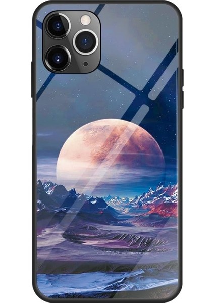 Apple iPhone 12/12 Pro Uyumlu Desen Baskılı Temperli Cam + Tpu Hibrit Kılıfı - Çok Renkli (Yurt Dışından)
