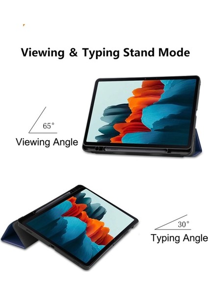 Samsung Galaxy Tabs7 Deri Tablet Kılıfı - Koyu Mavi (Yurt Dışından) indirimleri