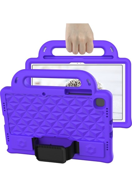 Eva Omuz Askılı Galaxy Tab A8 10.5 (2021) Için Tablet Kılıfı - Mor (Yurt Dışından)