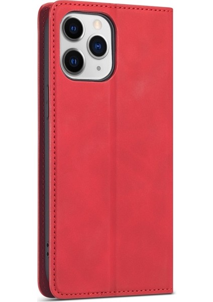 Apple iPhone 13 Pro Max 6.7 Inç Uyumlu Deri Cüzdan Telefon Kılıfı - Kırmızı (Yurt Dışından) indirimleri