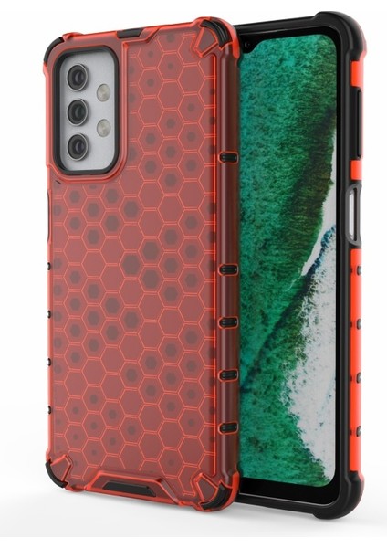 Samsung Galaxy A32 5g Için Petek Desenli Darbeye Dayanıklı Tpu + Pc Telefon Kılıfı (Yurt Dışından)