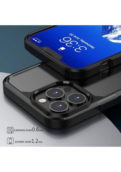 Apple iPhone 13 Için Çift Katmanlı Korumalı Akrilik + Tpu Hibrit Telefon Kılıfı - Siyah (Yurt Dışından) fiyatları