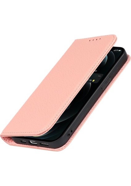 Apple iPhone 13 Pro 6.1 Inç Uyumlu Çizilmeye Dayanıklı Deri Telefon Kılıfı - Pembe (Yurt Dışından) fiyatları