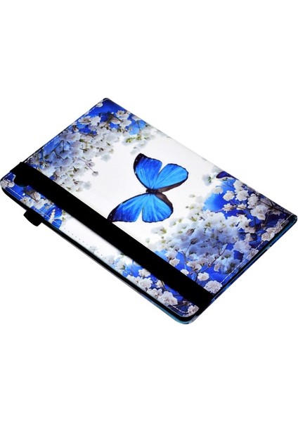 Samsung Galaxy Taba7 Lite 8.7-Inç Ile Uyumlu Elastik Bant Tasarımlı Desenli Tablet Kılıfı (Yurt Dışından)