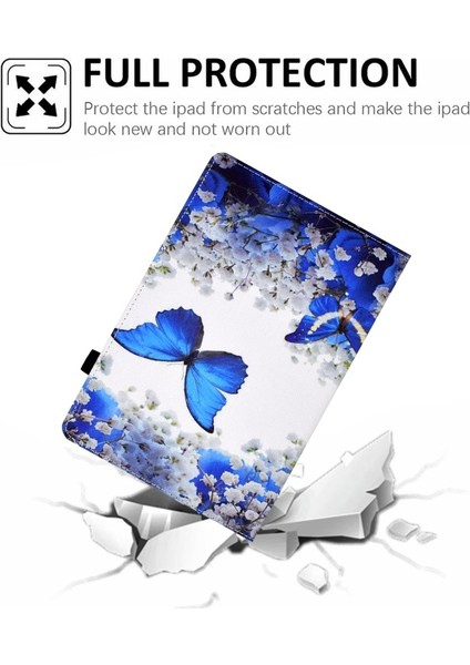 Samsung Galaxy Taba7 Lite 8.7-Inç Ile Uyumlu Elastik Bant Tasarımlı Desenli Tablet Kılıfı (Yurt Dışından)