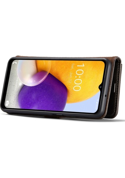 Deri Samsung Galaxy A13 4g Için Telefon Kılıfı - Gri (Yurt Dışından)