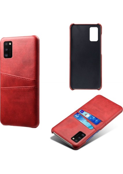 Pu Deri Kaplamalı Samsung Galaxy A41 Için Telefon Kılıfı - Kırmızı (Yurt Dışından) fiyatları