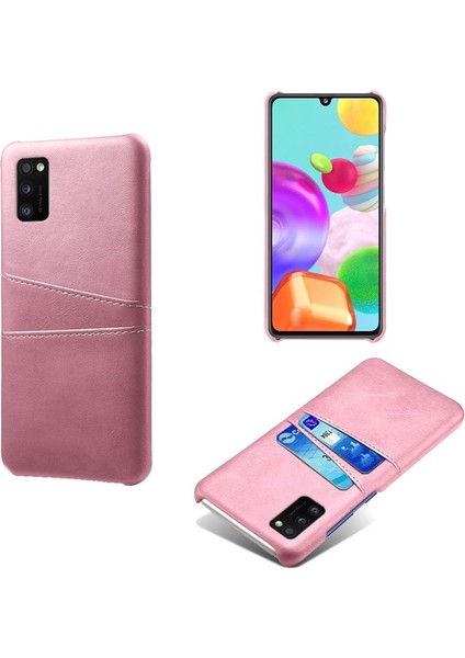 Pu Deri Kaplamalı Samsung Galaxy A41 Için Telefon Kılıfı - Açık Pembe (Yurt Dışından)
