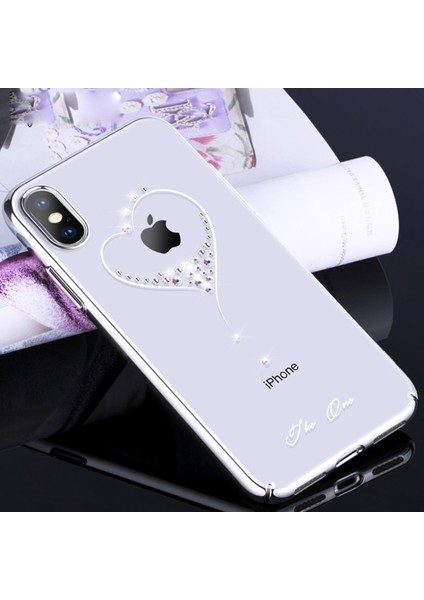 Apple iPhone Xs Max Için Kristal Pc Galvanik Telefon Kılıfı - Gümüş (Yurt Dışından) fiyatları