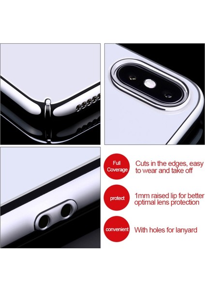 Apple iPhone Xs Max Için Kristal Pc Galvanik Telefon Kılıfı - Gümüş (Yurt Dışından) indirimleri