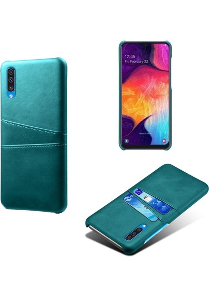 Pu Deri Kaplamalı Samsung Galaxy A50 / A50S / A30S Için Telefon Kılıfı - Yeşil (Yurt Dışından)