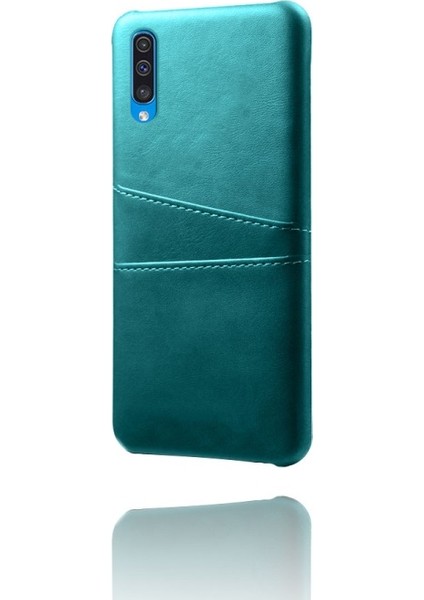 Pu Deri Kaplamalı Samsung Galaxy A50 / A50S / A30S Için Telefon Kılıfı - Yeşil (Yurt Dışından)