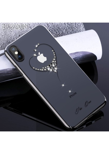 Apple iPhone Xs Max Için Kristal Pc Galvanik Telefon Kılıfı - Siyah (Yurt Dışından)