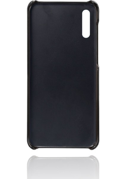 Pu Deri Kaplamalı Samsung Galaxy A50 / A50S / A30S Için Telefon Kılıfı - Siyah (Yurt Dışından)
