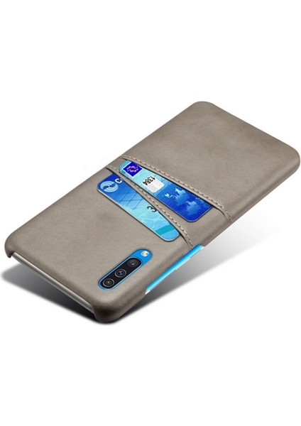 Pu Deri Kaplamalı Samsung Galaxy A50 / A50S / A30S Için Telefon Kılıfı - Gri (Yurt Dışından)