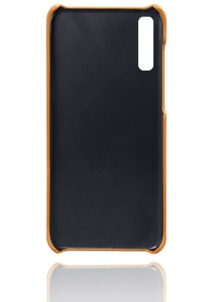 Pu Deri Kaplamalı Samsung Galaxy A70 Için Telefon Kılıfı - Sarı (Yurt Dışından)