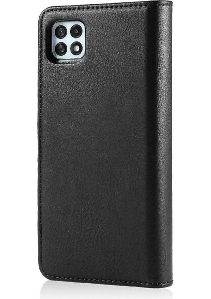 Deri Samsung Galaxy A22 5g Için Telefon Kılıfı - Siyah (Yurt Dışından)