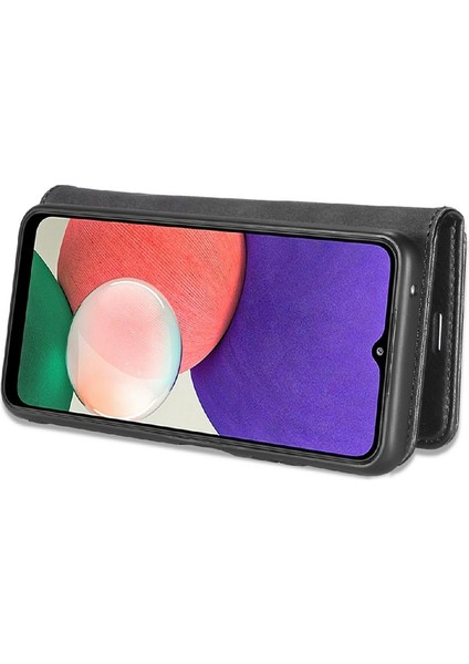 Deri Samsung Galaxy A22 5g Için Telefon Kılıfı - Siyah (Yurt Dışından)
