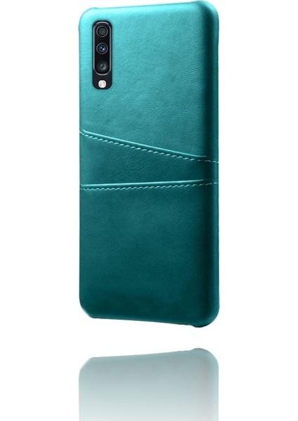 Pu Deri Kaplamalı Samsung Galaxy A70 Için Telefon Kılıfı - Yeşil (Yurt Dışından) modelleri
