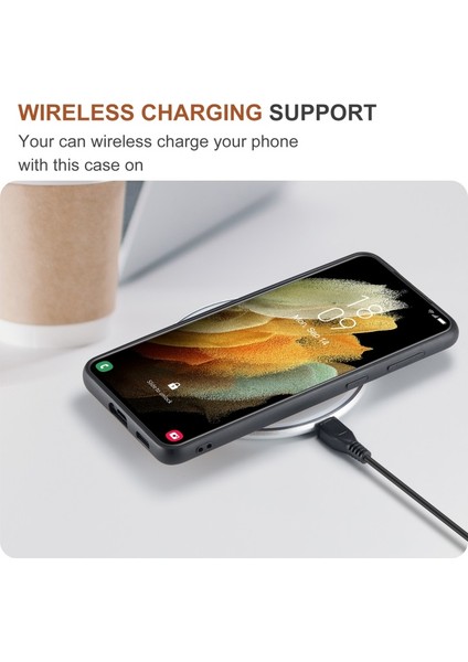 M2 Serisi Hibrit Samsung Galaxy S21 Fe Için Telefon Kılıfı - Siyah (Yurt Dışından)