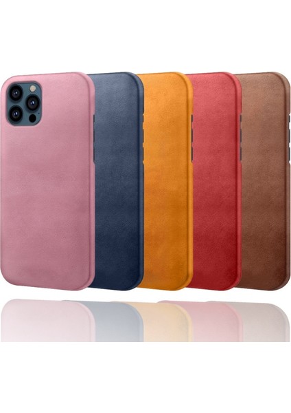 Apple iPhone 13 Pro Için Pu Deri Kaplamalı Pc Telefon Kılıfı - Kahverengi (Yurt Dışından) fiyatları
