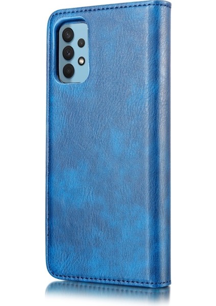 Deri Tpu Samsung Galaxy A32 4g Için Telefon Kılıfı - Mavi (Yurt Dışından)