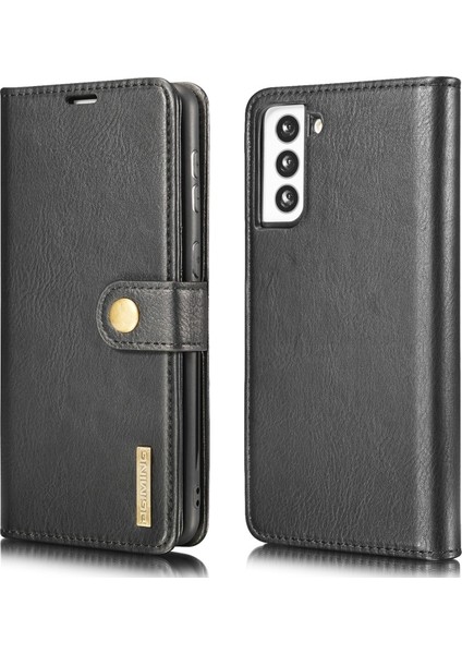 Deri Samsung Galaxy S21 + 5g Için Telefon Kılıfı - Siyah (Yurt Dışından)