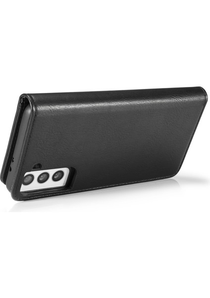 Deri Samsung Galaxy S21 + 5g Için Telefon Kılıfı - Siyah (Yurt Dışından)