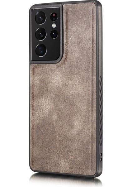 Pc Deri Samsung Galaxy S21 Ultra 5g Için Telefon Kılıfı - Gri (Yurt Dışından) fırsatları