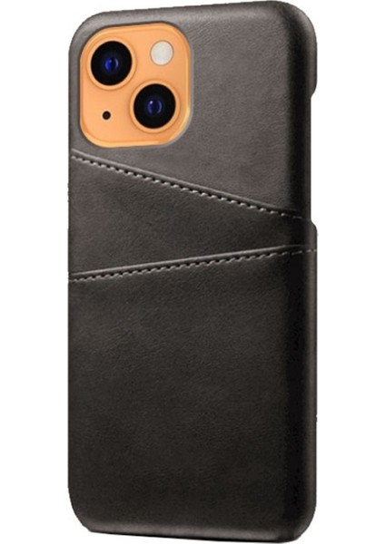 Apple iPhone 13 Mini Için Pu Deri + Pc Çift Kart Yuvalı Telefon Kılıfı - Siyah (Yurt Dışından) fiyatları