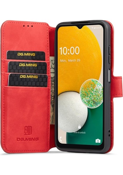 Pu Deri Samsung Galaxy A13 5g Için Telefon Kılıfı - Kırmızı (Yurt Dışından)