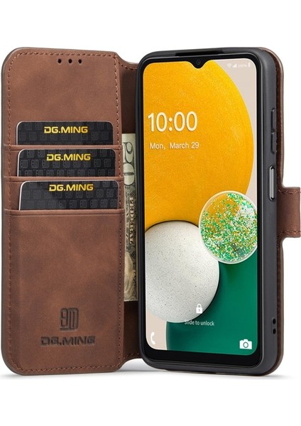 Pu Deri Samsung Galaxy A13 5g Için Telefon Kılıfı - Koyu Kahverengi (Yurt Dışından)