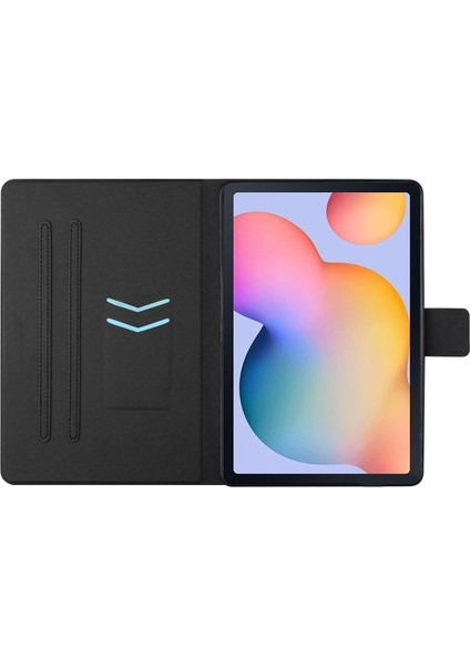 Desenli Deri Galaxy Tab A7 10.4 (2020) T500 / T505 Için Tablet Kılıfı - Çok Renkli (Yurt Dışından)