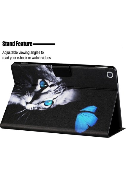 Desenli Deri Galaxy Tab A7 10.4 (2020) T500 / T505 Için Tablet Kılıfı - Çok Renkli (Yurt Dışından)