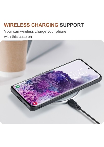 M1 Serisi Deri Kaplamalı Tpu + Pc Hibrit Samsung Galaxy S20 Ultra Için Telefon Kılıfı - Siyah (Yurt Dışından)
