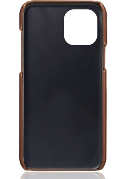 Apple iPhone 13 Mini Için Pu Deri + Pc Çift Kart Yuvalı Telefon Kılıfı - Kahverengi (Yurt Dışından) indirimleri