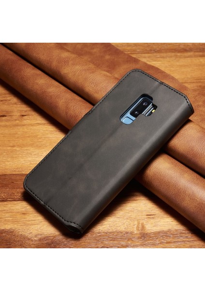 Deri Samsung Galaxy S9 + SM-G965 Için Telefon Kılıfı - Siyah (Yurt Dışından) modelleri