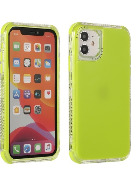 Apple iPhone 12/12 Pro Uyumlu Sert Pc + Tpu Çıkarılabilir Telefon Kılıfı - Neon Yeşil (Yurt Dışından)