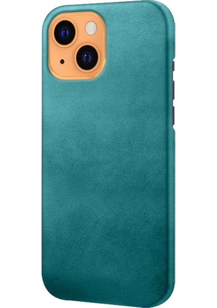 Apple iPhone 13 Için Pu Deri Kaplamalı Pc Telefon Kılıfı - Yeşil (Yurt Dışından) modelleri