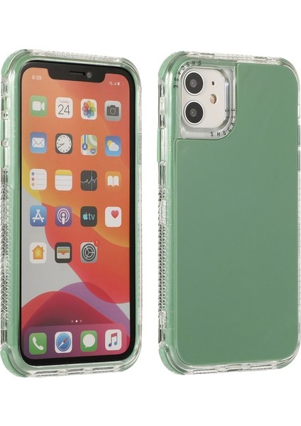 Apple iPhone 12/12 Pro Uyumlu Sert Pc + Tpu Çıkarılabilir Telefon Kılıfı - Yeşil (Yurt Dışından)