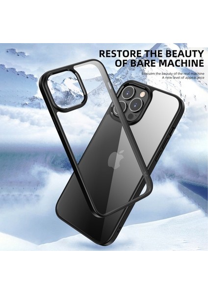 Apple iPhone 13 Pro Max Için Şeffaf Pc + Tpu Çizilmeye Dayanıklı Hibrit Kılıf - Açık Yeşil (Yurt Dışından)