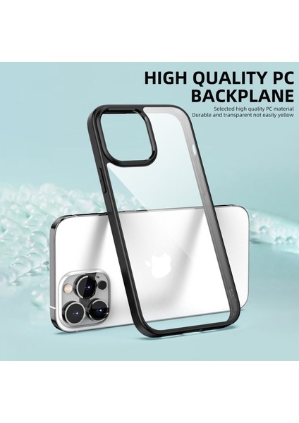 Apple iPhone 13 Pro Max Için Şeffaf Pc + Tpu Çizilmeye Dayanıklı Hibrit Kılıf - Açık Yeşil (Yurt Dışından)