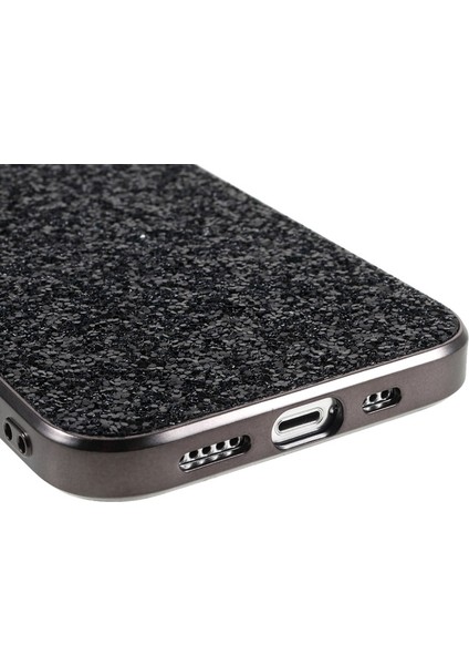 Apple iPhone 13 Mini 5.4 Inç Uyumlu Darbeye Dayanıklı Pc+ Tpu Simli Telefon Kılıfı - Siyah (Yurt Dışından)