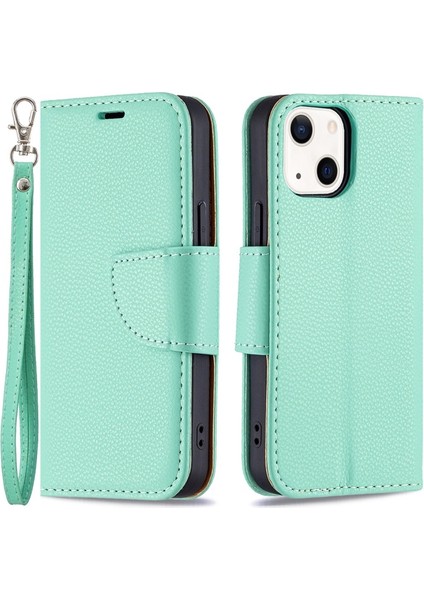 Apple iPhone 13 Mini 5.4 Inç Uyumlu Pu Deri Telefon Kılıfı - Yeşil (Yurt Dışından)