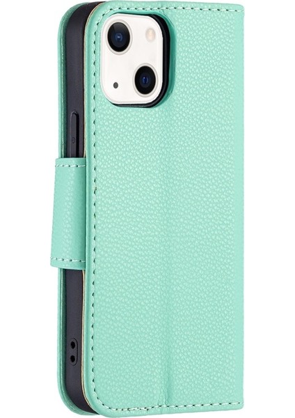 Apple iPhone 13 Mini 5.4 Inç Uyumlu Pu Deri Telefon Kılıfı - Yeşil (Yurt Dışından)