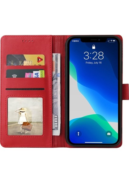 009 Apple iPhone 13 Pro Max 6.7 Inç Uyumlı Çizilmeye Dayanıklı Tpu Deri Telefon Kılıfı - Kırmızı (Yurt Dışından) indirimleri