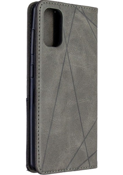 Samsung Galaxy A41 Için Geometrik Desen Deri Telefon Kılıfı (Yurt Dışından) modelleri