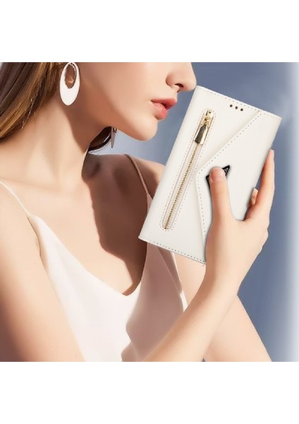 Apple iPhone 13 Mini 5.4 Inç Uyumlu Pu Deri Telefon Kılıfı - Beyaz (Yurt Dışından) fırsatları