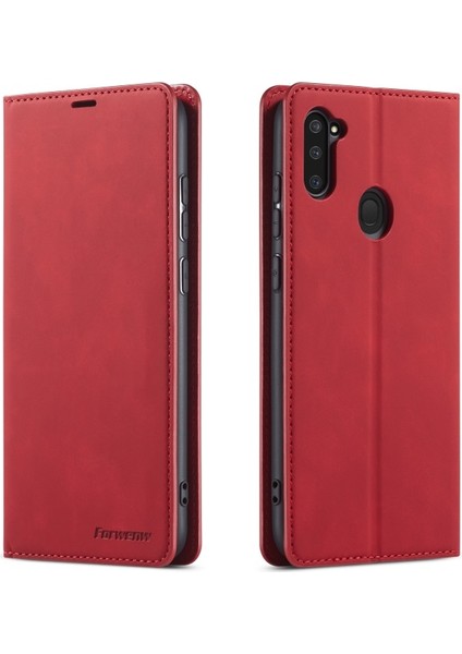 Fantasy Serisi Samsung Galaxy A11 Için Deri Telefon Kılıfı (Yurt Dışından)